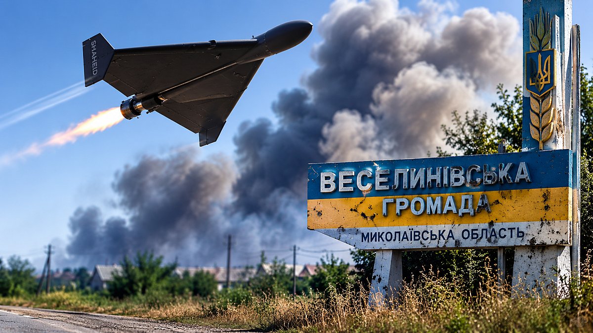 российские войска атаковали Веселиновскую громаду . Фото ИИ