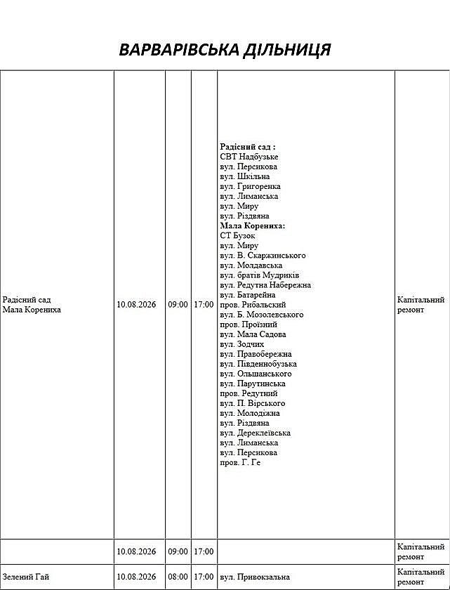 Где в Николаеве и области 10 августа будут отключать свет: адреса