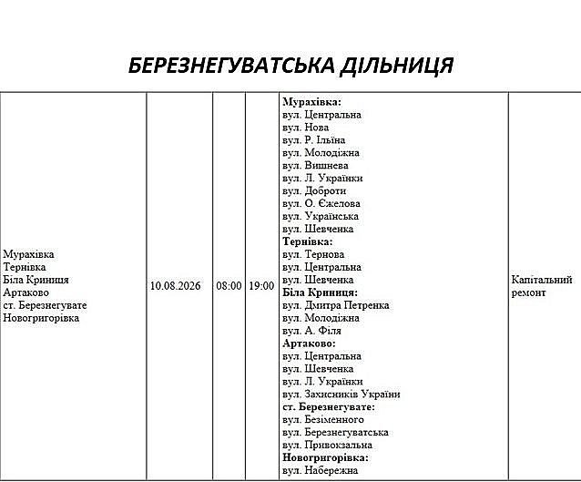 Где в Николаеве и области 10 августа будут отключать свет: адреса