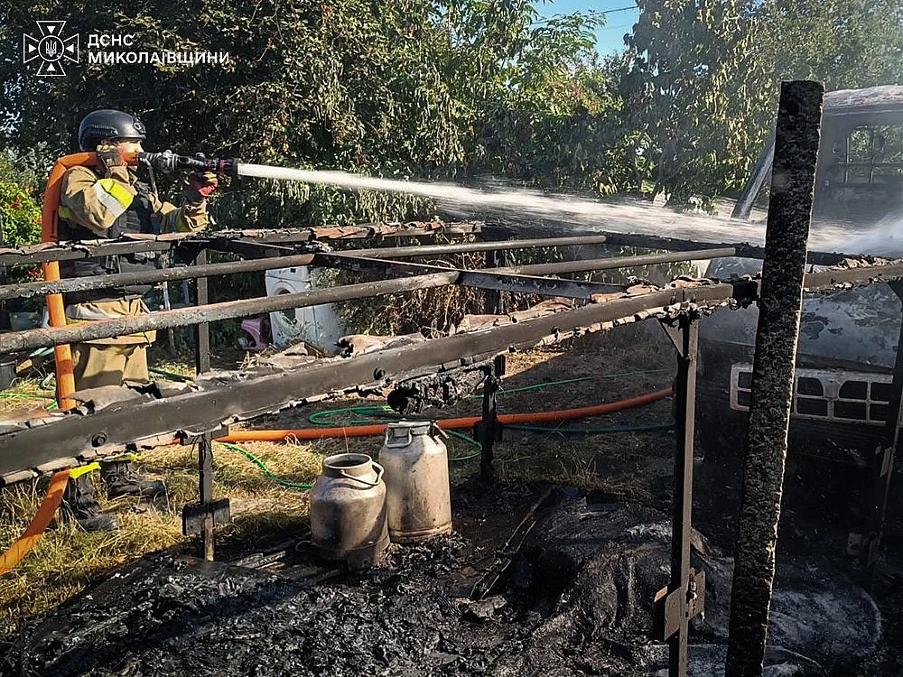 На Миколаївщині ліквідували масштабну пожежу: вогонь перекинувся з сухостою на споруди