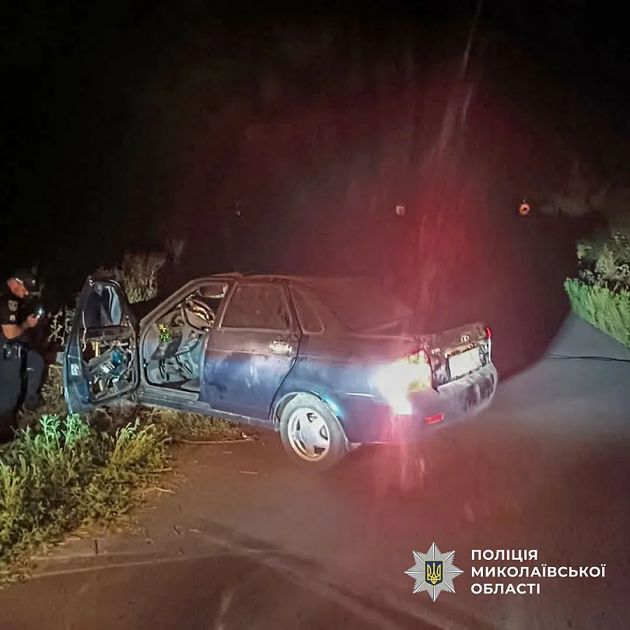 Пьяный водитель врезался в опору ЛЭП в Николаевской области: пострадал пассажир