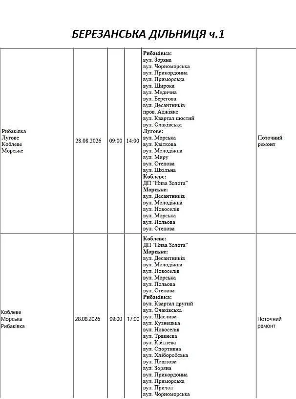 Підготовка до зими: де у Миколаєві та області 28 серпня відключать світло