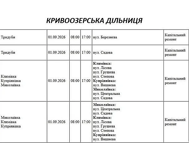 Где в Николаеве и области 1 сентября отключат свет: адреса
