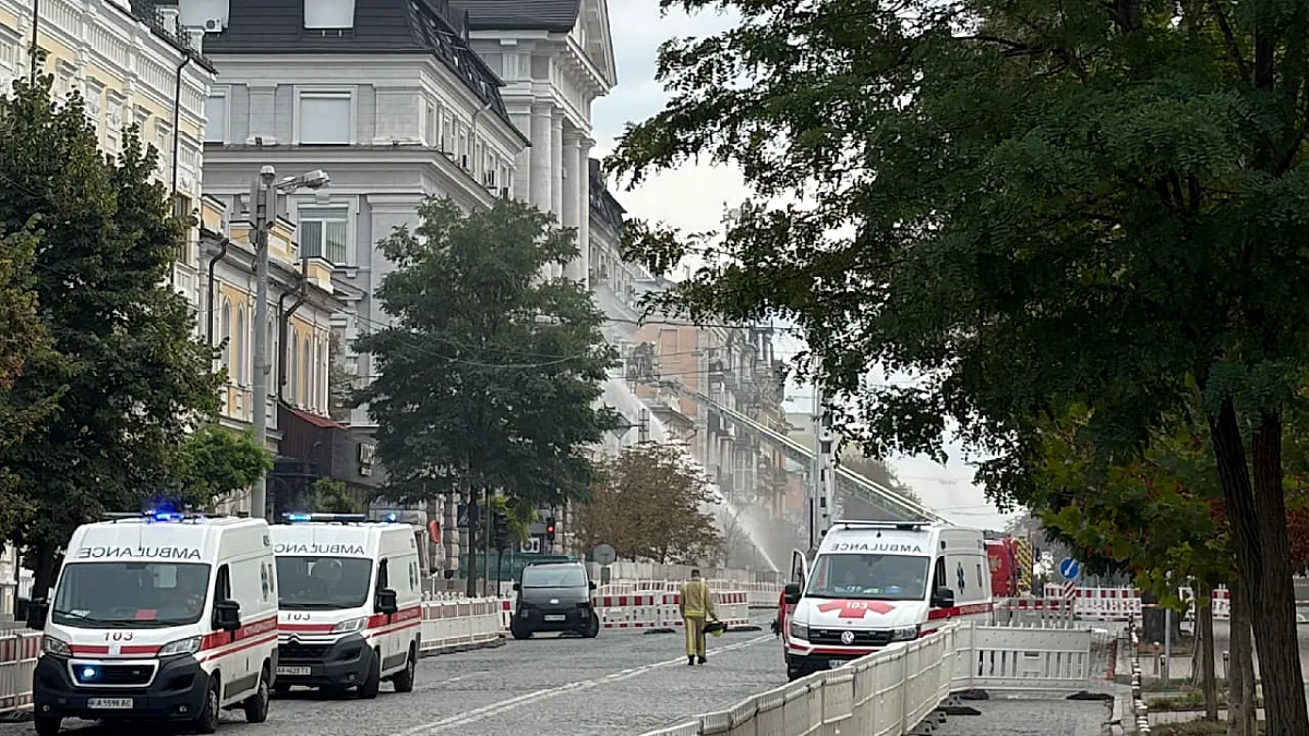 В Киеве дрон попал в здание СБУ: пострадали семь человек