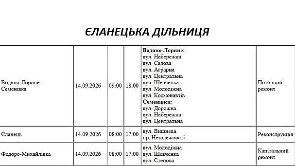 Где в Николаеве и области 14 сентября отключат свет: адреса