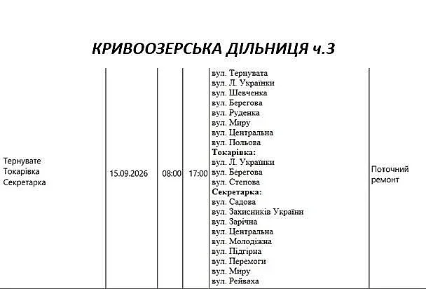 Масштабные отключения света в Николаеве и области: график на 15 сентября