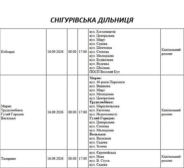 Подготовка к зиме: где в Николаеве и области 16 сентября отключат свет
