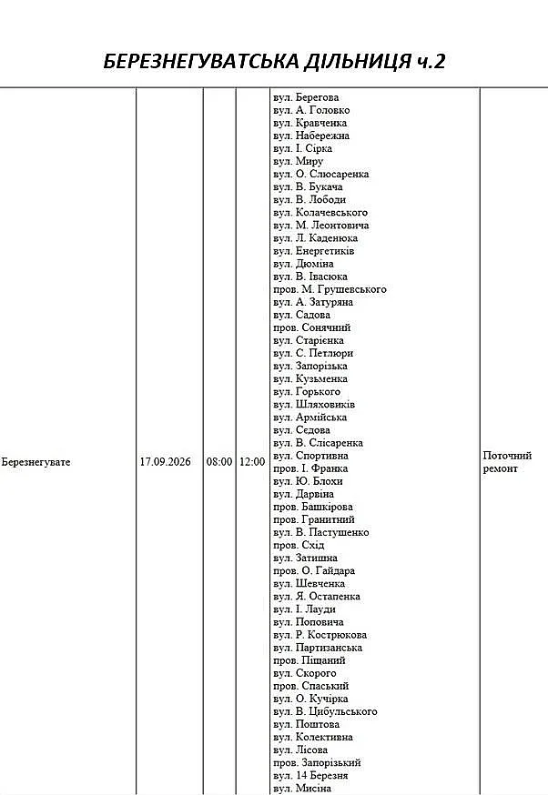 Массовые отключения света в Николаеве и области 17 сентября: проверьте свой адрес