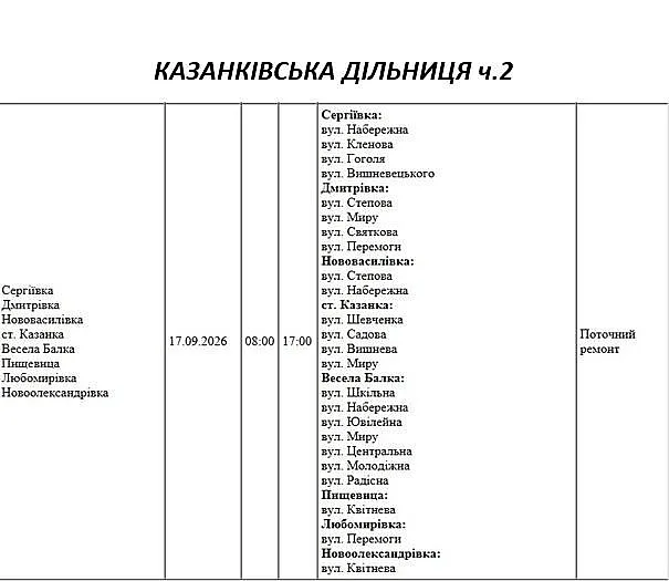 Массовые отключения света в Николаеве и области 17 сентября: проверьте свой адрес