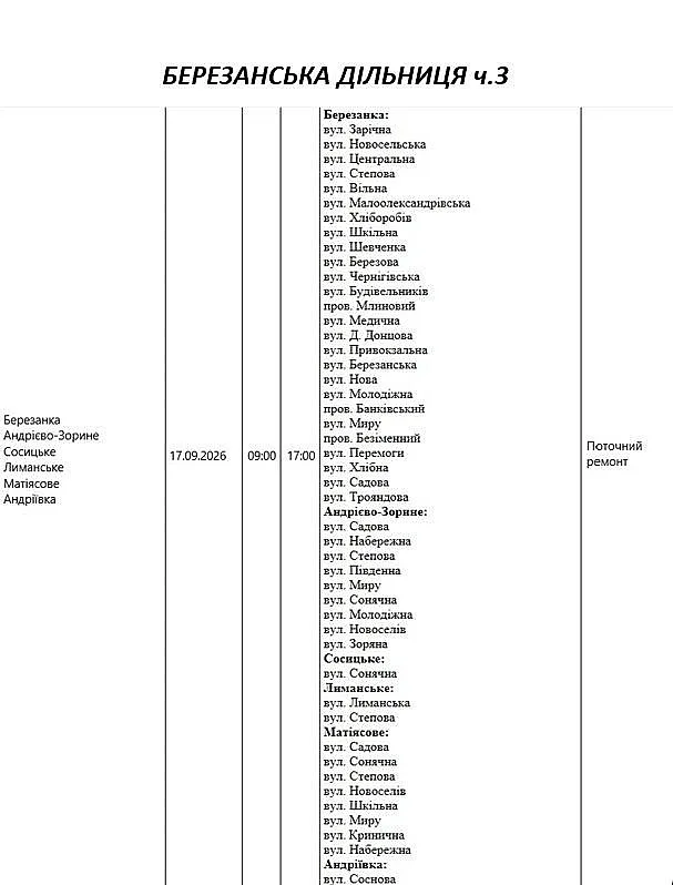 Массовые отключения света в Николаеве и области 17 сентября: проверьте свой адрес