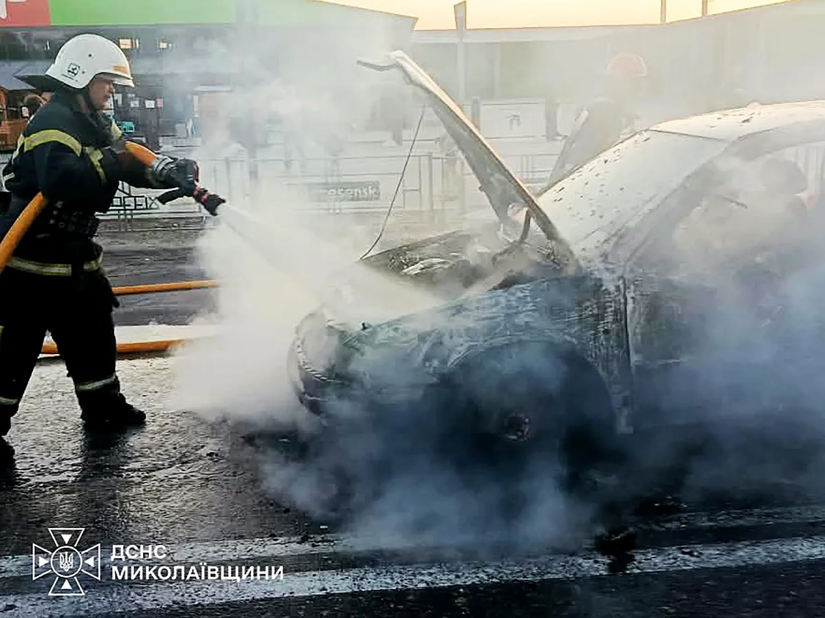 Три пожара после атак и два горящих авто: что происходило с огнем на Николаевщине за сутки