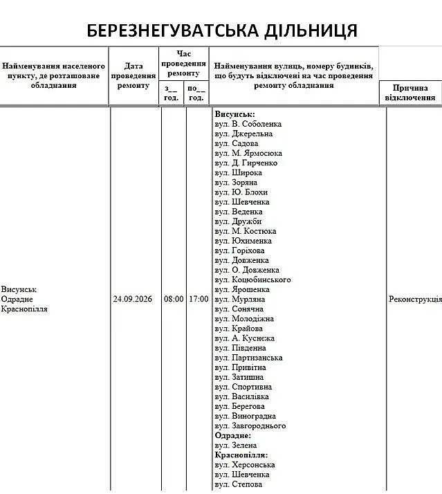 Николаев и область останутся без света: где 24 сентября будут отключения