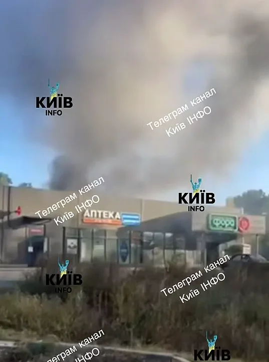 Вранці дрон атакував супермаркет під Києвом: усередині знаходилися люди (відео)