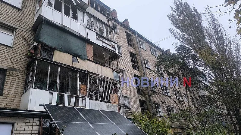 Появились фото и видео с места ночной атаки по Николаеву