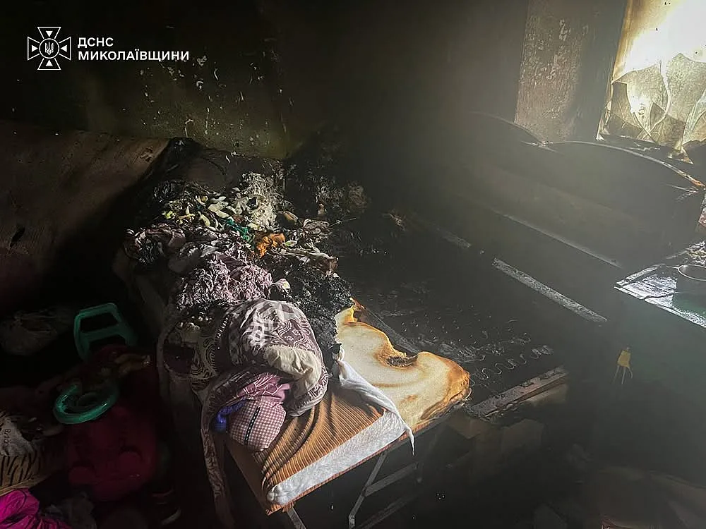 Были одни дома: на Николаевщине мужчина спас двух детей из горящего дома, их госпитализировали