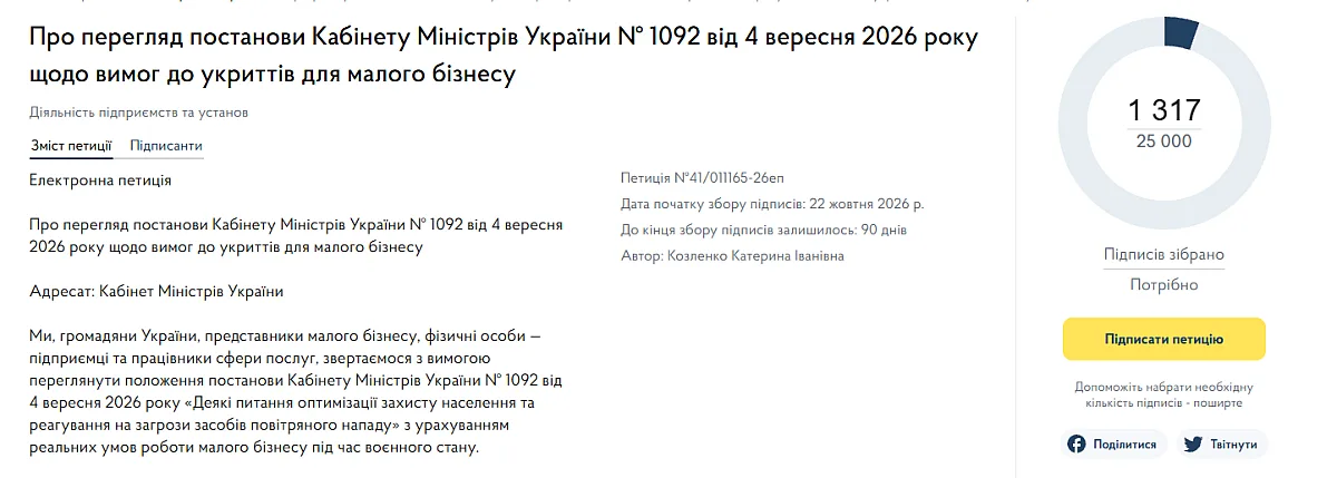 «Будувати чи рити укриття?»: підприємці в Україні виступили проти нових вимог Кабміну