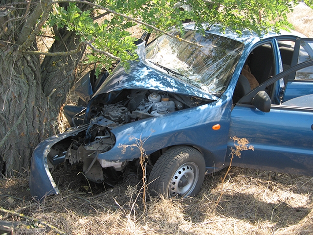 На Николаевщине "Ланос" врезался в дерево: пострадавшего водителя из салона извлекали спасатели