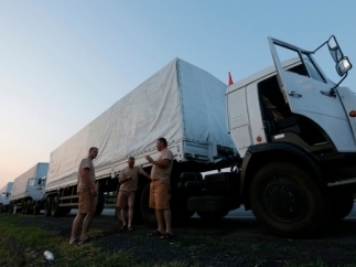 Грузовики с российской гуманитарной помощью прибыли в Луганск