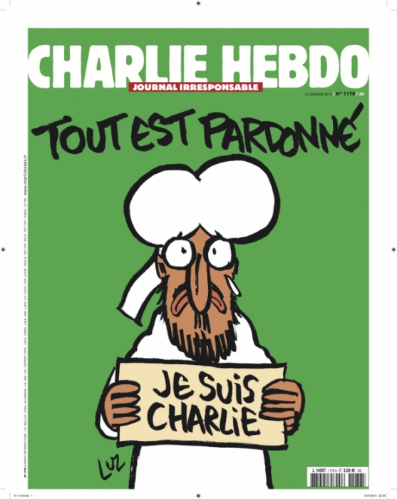 "Je suis Charlie": первый после теракта номер Charlie Hebdo выйдет с карикатурой на пророка Мухаммеда на обложке 