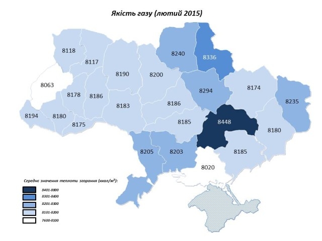 В Николаевскую область поставлялся газ более качественный, чем в Херсонскую и Львовскую