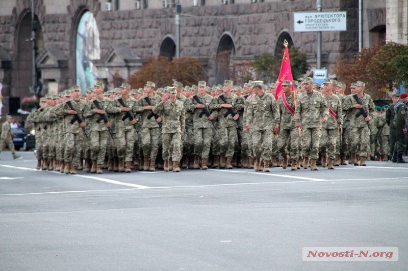 Репетиция военного марша ко Дню независимости в Киеве. ФОТОРЕПОРТАЖ