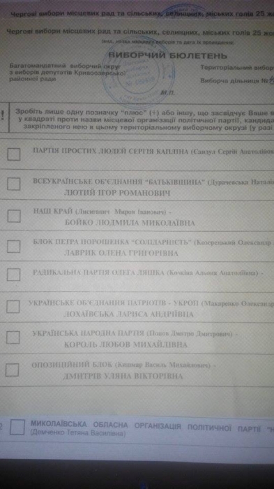 Зафиксированные нарушения в день выборов на Николаевщине. ПОСТОЯННО ОБНОВЛЯЕТСЯ