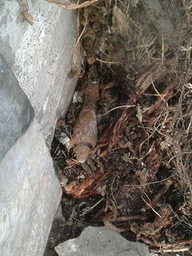 В Николаеве на территории железнодорожного вокзала рабочий нашел минометную мину