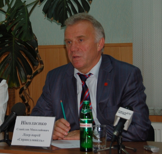 Лидер партии "Справедливость" Станислав Николаенко