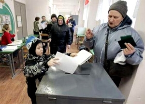 В Николаеве на одном из избирательных участков проводили агитацию