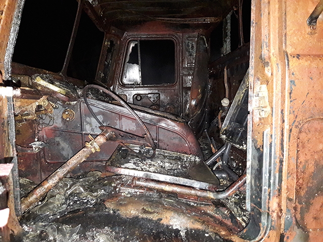 На Николаевщине по неизвестным причинам сгорел грузовик
