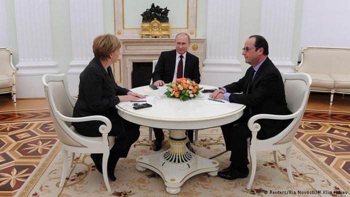 Меркель, Олланд и Путин договорились продолжить встречи в "нормандском формаие"