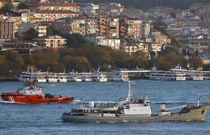 Разведывательный корабль ЧФ РФ "Лиман" затонул близ побережья Турции