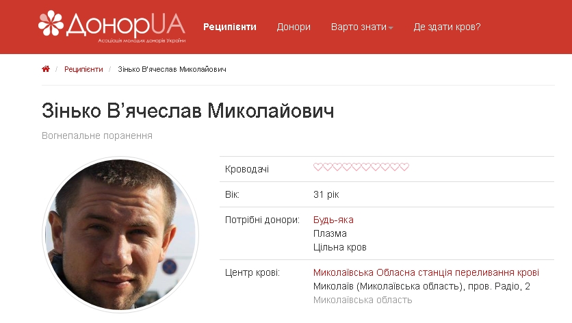 Николаевцу, пострадавшему во время вчерашней перестрелки, срочно требуется донорская кровь