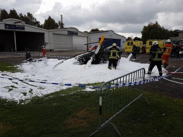 На аэродроме в Бельгии разбился вертолет, есть пострадавшие