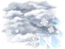 Завтра в Украине – мокрый снег, дождь и от 11 мороза до 6 тепла