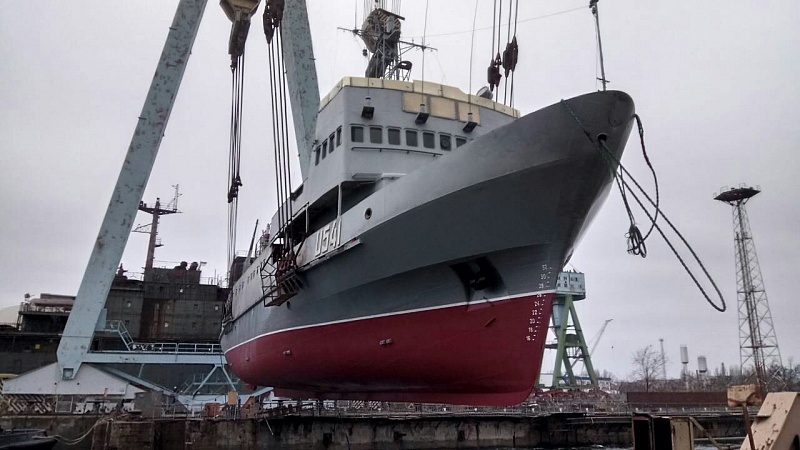 В Николаеве завершен доковый ремонт учебного судна ВМС Украины «Смела»