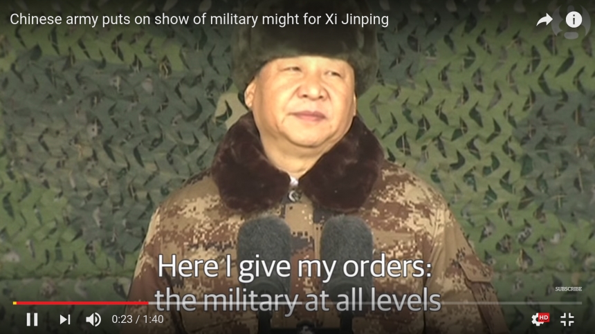 Глава Китая призвал своих солдат не бояться смерти
