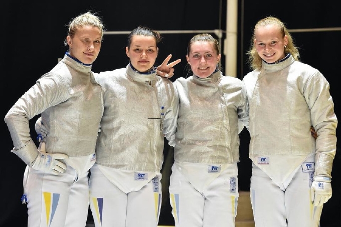 &#65279;Женская сборная Украины по фехтованию во главе с Харлан завоевала «серебро» на чемпионате Европы