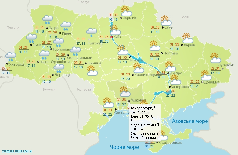 Солнечно и до +36&#186;: погода в Николаеве в среду