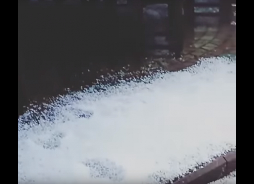 Появилось видео сильнейшей бури в курортной Яремче