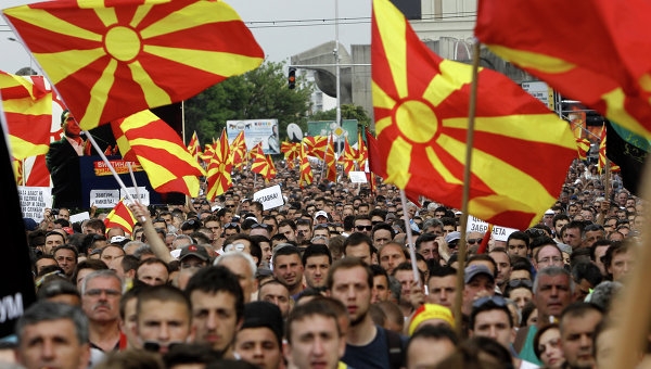 В Македонии прошел митинг в поддержку смены названия страны