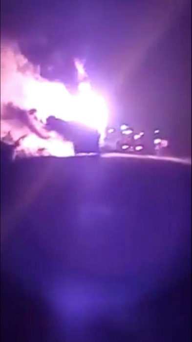Во Львовской области сгорел туристический автобус. ВИДЕО