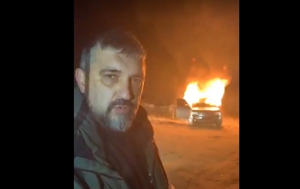 Лидер "евробляхеров" сжег свой автомобиль. ВИДЕО