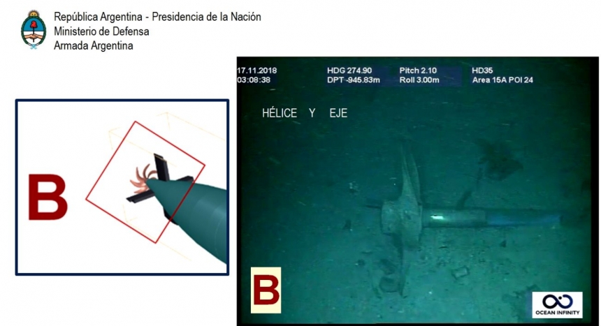 Военные Аргентины показали первые фото погибшей подлодки "Сан-Хуан"