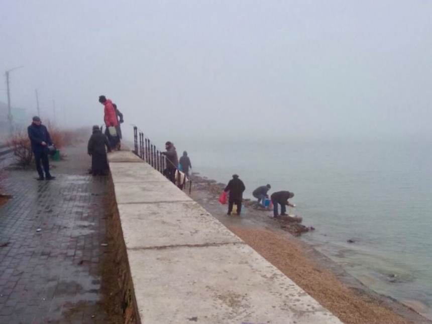 У жителей Запорожской области нет воды — люди набирают воду из моря