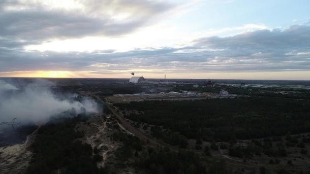 В Чернобыльской зоне горел лес