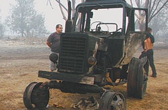 На Николаевщине горел трактор