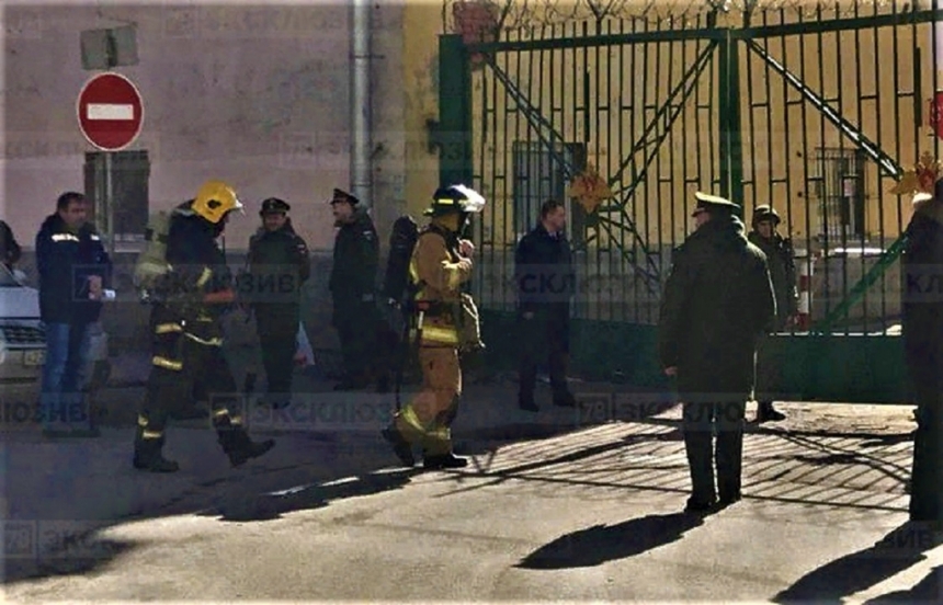 Взрыв в петербургской военной академии попал на видео