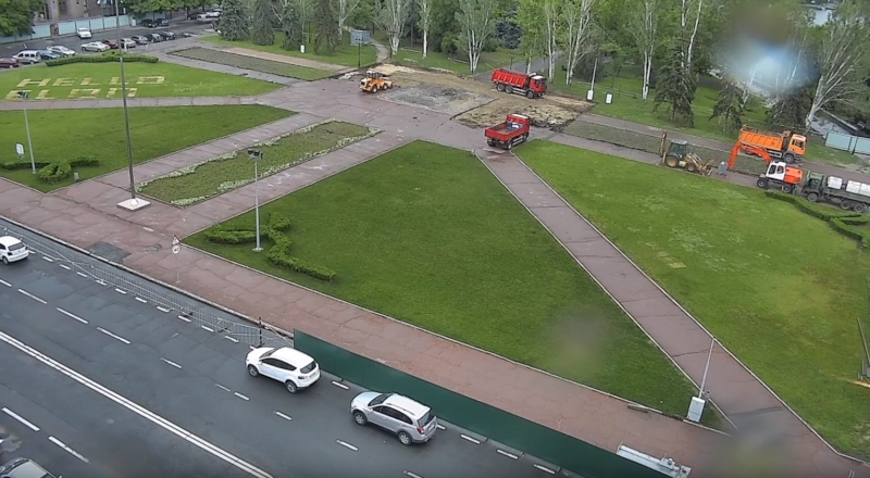 За реконструкцией Соборной площади в Николаеве можно наблюдать онлайн. ВИДЕО