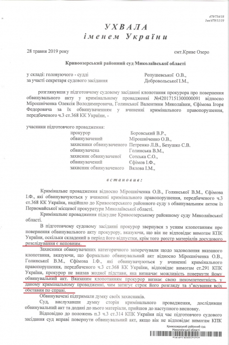 Суд вернул прокуратуре обвинительный акт в «деле о кожаном кресле» главы Кривоозерской РГА